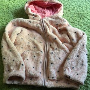 Pink polka dot hoodie